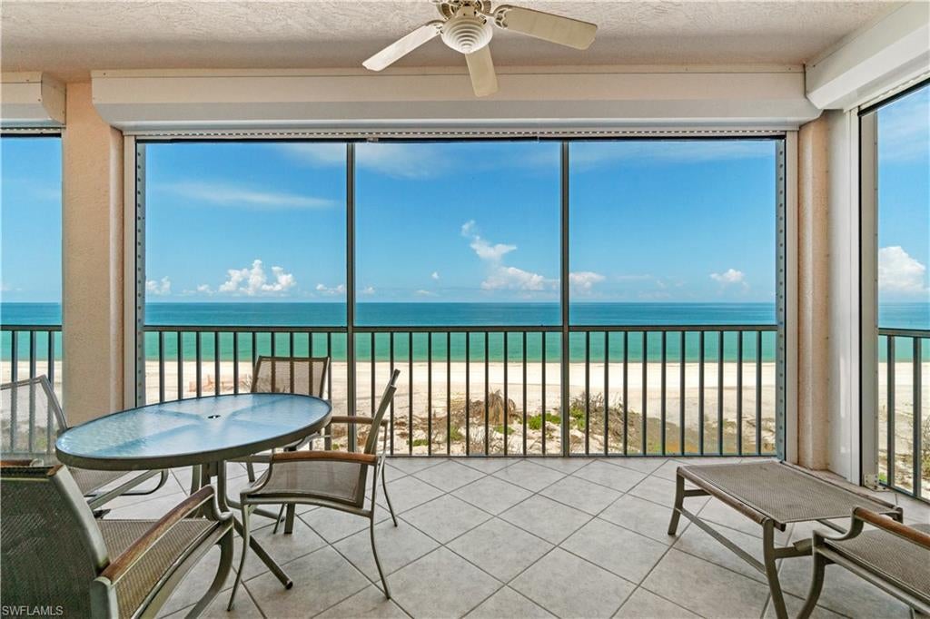 Direct beachfront condo with panoramic Gulf views offered in North Naples’ coveted Barefoot Beach Club! This unit features Gulf views from nearly every window & offers an open floor plan, tile floors, new 2025 HVAC, whole home Culligan water system, electric shutters on the lanai & over 1,600 square feet under air. Spacious kitchen includes granite counters & stainless-steel appliances. This pristine unit is perfectly comfortable as-is OR the ideal canvas to update to your personal taste (with incredible rental income potential towards your renovation!) The Club at Barefoot Beach includes fine & casual dining, private pool, tennis courts, beachside food & beverage service, planned social activities & more (WITH A MEMBERSHIP). Nearby to the BRAND-NEW CLUBHOUSE with state-of-the-art fitness center & resort-style pool. Enjoy 3 miles of Gulf-frontage, two beachside pools/spas, fitness center, 24-hour manned/gated entry, & on-site mgmt. Excellent Collier County location minutes to Mercato, Waterside & easy access to RSW Airport.