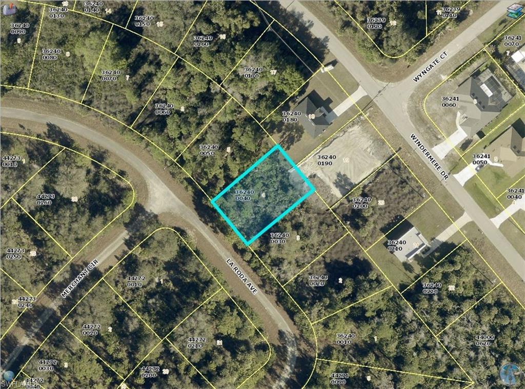 Approximately 0.23-acre vacant residential lot in the Greenbriar area of Lehigh Acres. Located on La Roda Avenue, this parcel offers a wooded setting and paved road frontage. Lee County Property Appraiser records show RS-1 zoning.
