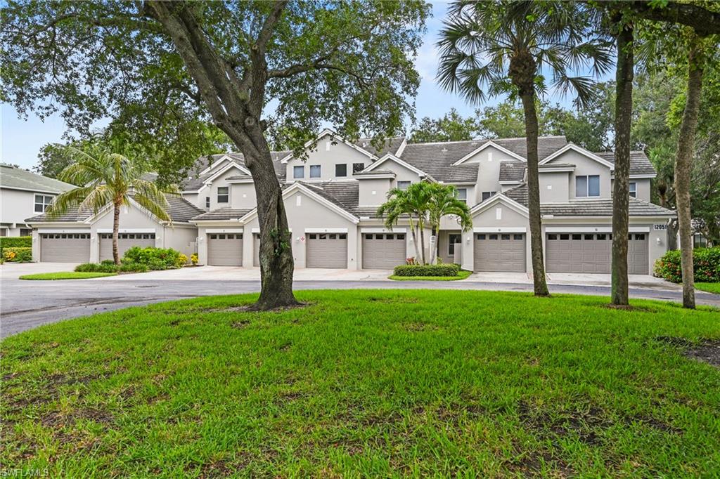 Move right into this beautifully updated first-floor 2-bedroom, 2-bath condo in the highly desirable gated community of Champion's Green at Gateway Golf & Country Club. This split-bedroom floor plan features laminate flooring, granite countertops, stainless steel appliances, updated bathrooms, abundant cabinet space, a breakfast nook, and a screened lanai overlooking beautifully maintained grounds. Recent upgrades include a newer HVAC system, newer water heater, newer appliances, and impact windows. The attached one-car garage and additional driveway parking add convenience. Enjoy a community pool and optional golf and social memberships at The Club at Gateway with championship golf, tennis, pickleball, fitness center, dining, and social events. Ideally located near JetBlue Park, Publix, shopping, dining, I-75, and Southwest Florida International Airport (RSW). Don't miss this exceptional opportunity to own one of the few 2-bedroom condos available in Champion's Green!