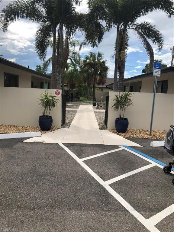 1 bed, 1 bath; in-unit washer/dryer; free on-site parking; new ceiling fans; fresh bright paint throughout (including kitchen and bathroom cabinets)! Note: It has been cleaned and mattress removed since photos were taken. Between Midpoint and Cape Coral bridge. Ideal for commuting to Ft Myers and conveniently close to shopping, dining, and attractions. Exterior improvements include all new modern impact windows and doors, keeping electrical costs low for tenant. Front parking lot has new pavement.  A great value in today's market!