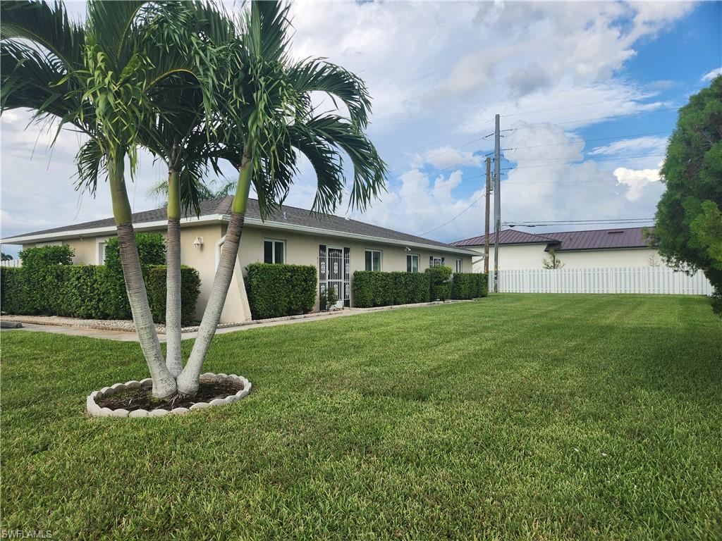 Introducing a charming 2 bedroom, 2 bathroom house located in the desirable area of Cape Coral, FL. This home features an open floorplan, perfect for entertaining guests or simply enjoying the spacious layout. The property has been freshly painted, giving it a clean and inviting atmosphere. Step outside to relax on the screened-in lanai, or greet guests at the screened-in front entry. With a great location, this house offers convenience and comfort for those looking to settle down in a lovely neighborhood. Don't miss out on the opportunity to make this house your new home.