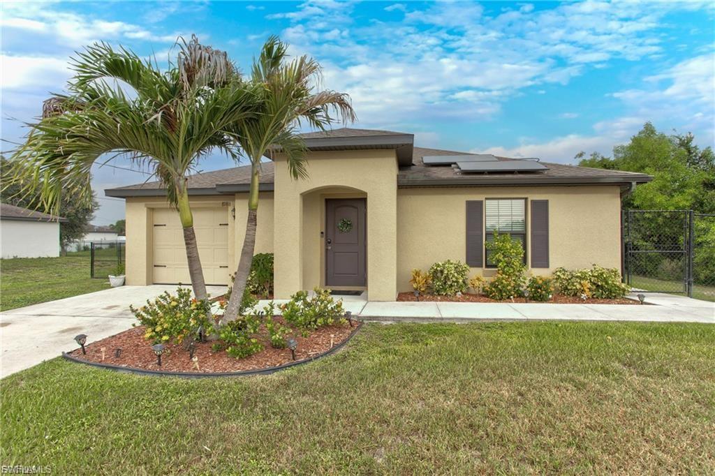 Built in 2019, this well-maintained 2-bedroom, 2-bathroom home offers the perfect combination of comfort, convenience, and location. Situated in a quiet and peaceful neighborhood, this property is ideal for those seeking a safe environment to enjoy a relaxed lifestyle and raise a family.
Conveniently located just minutes from I-75 and less than 2 minutes from State Road 82, you’ll enjoy easy access to shopping, dining, schools, and all that Southwest Florida has to offer. The home is also just a short drive from the Southwest Florida International Airport, making travel simple and convenient. This property features city water and sewer services, a fully fenced yard for added privacy, and a functional layout
designed for comfortable everyday living. Whether you’re a first-time homebuyer, downsizing, or looking for an investment opportunity, this home is a fantastic choice in a highly desirable location.