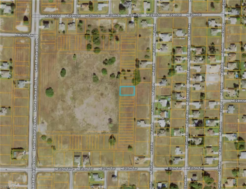 0.22-acre commercial parcel located on NE 1st Pl in Cape Coral, Florida. The property consists of Lots 53 and 54 with approximate dimensions of 126 ft x 50 ft. Zoned Commercial within the City of Cape Coral. The parcel is level and cleared, with utility services available in the surrounding area.

Located near Seahawk Park, Yellow Fever Creek Preserve, Coral Oaks Golf Course, Prairie Pines Preserve, and other Cape Coral amenities.

APN: 25-43-23-C1-02300.A490
Approximate GPS Center: 26.704400, -81.971360
Property Address: NE 1st Pl, Cape Coral, FL 33909

An additional property is also available for sale nearby, providing an opportunity for buyers interested in acquiring additional land in the area.

Buyer is responsible for independently verifying zoning, permitted uses, utility availability and connection requirements, legal access, dimensions, boundaries, building requirements, and suitability for intended use with the appropriate local authorities.