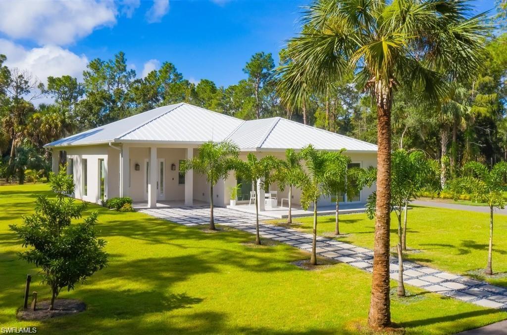 Available for annual rental or short-term rental. Beautiful 3 bedroom plus den 2.5 bath home ready for seasonal occupancy. Located in the prestigious neighborhood of Weber Woods on a private 2.5-acre property that is fenced in and gated for privacy. Close to shopping, restaurants, beaches and all Naples has to offer.