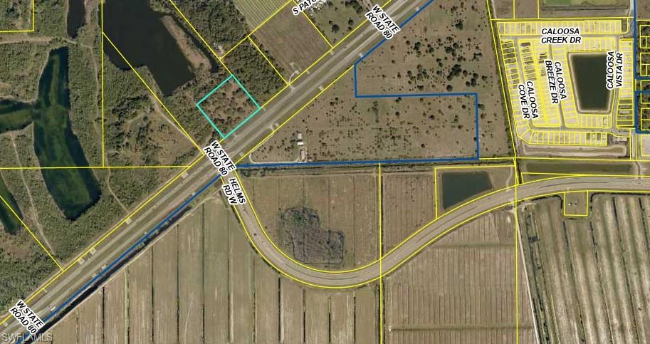4.32 Acre with 448’ frontage on SR 80 with 23,000 traffic count, at the NE quadrant of Helms and SR 80 intersection. Approved PUD (Planned Unit Development) with various allowable commercial uses is in place. Allowable uses are Office, Retail, Hotels and all vehicle-related uses such as Car Wash, Fuel Station, Auto-Repair, etc.