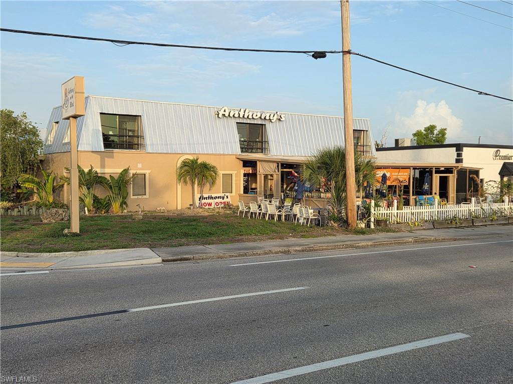 LISTED FOR $1,500,000, $800,000 UNDER APPRAISED VALUE COMPLETED SEPTEMBER 2023 BY MAXWELL-HENDRY & SIMMIONS FOR THE REAL ESTATE ONLY..... ANTHONY'S ON THE BOULEVARD; A HOMETOWN LOCALS RESTAURANT IS VERY SUCCESSFUL AND HAS MANY FEATURES NOT GENERALY FOUND IN THIS MARKET. 1) 2 BARS, INSIDE SEATING ABOUT 75 AND PATIO BAR SEATING APPROXIMATELY 18, PLUS SEVERAL ADDITIONAL 4-TOP TABLES. 2) TOTAL SEATING 216 BY CODE "INSIDE". 3) A SUCCESSFUL NEIGHBORHOOD BAR AND GRILL. 4) HAS A GOOD CUSTOMER BASE. 5) ESTABLISHED IN 2007 AND DUE TO HURRICANE IAN AND ROOF DAMAGE, WAS CLOSED FOR 2 YEARS, (NO FLOODING). NOW OPEN SINCE NOVEMBER 2024 AND OVER $500,000 IN UPGRADES INCLUDING, NEW ROOF, UPGRADED ELECTRIC, NEW ROOF VENTS, HURRICANE WINDOWS ON SECOND FLOOR, INTERIOR PAINTING WITH NEW CEILING IN AREAS AND CEILING FANS. OWNER OCCUPIED AND IDEAL FOR THE INVESTOR/OWNER/OPERATOR THAT WOULD ENJOY THE UPSIDE THAT THIS RESTAURANT AND LOCATION HAS TO OFFER. (TURNKEY IN FULL OPERATION) CALL FOR AN APPOINTMENT FOR A SHOWING. THE OWNER/OPERATOR WILL BE THERE TO ANSWER ANY QUESTIONS THAT A CREDIT BUYER MIGHT HAVE. THE SALE IS CASH AT CLOSING AND NOT DISTRESSED IN ANY WAY..... INCLUDED IN THE SALE IS ALL FURNITURE, FIXTURES, EQUIPMENT, INVENTORY, CUSTOMER BASE AND REAL ESTATE. EXCELLENT UPSIDE POTENTIAL AND VALUE PRICED. REAL ESTATE INCLUDED ARE LOTS 21,22,23,24,25 AND 27. IN BLOCK 1265 FOR A TOTAL OF 26,000 SQ. FT. +/-