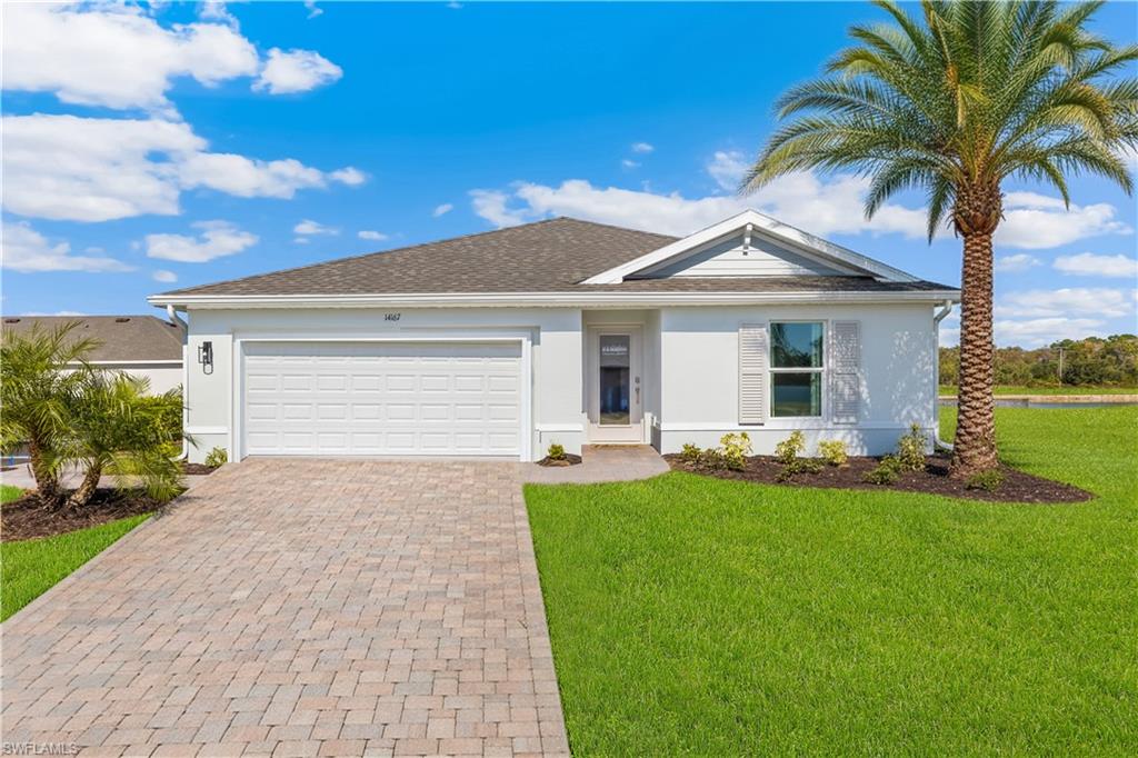 Get ready to experience luxurious living at its finest with our stunning, light and bright 3 bed, 2 bath and 2 car garage 1328 sq ft Archer II plan home. This spacious and beautifully designed home offers the perfect blend of comfort and style, with ample room for relaxation and entertaining. Imagine waking up every morning to the sound of birds chirping and enjoying your morning coffee on your private patio overlooking a 58-foot-deep private back yard with white PVC fencing at back property line and lush greenery. All within a small, gated community of only 104 homes, with low HOA fees. All located on highly sought-after Buckingham Road in a new gated community. The home comes equipped with Whirlpool stainless appliances, Mohawk LPV flooring in all living areas, pavers, irrigation, Smart Home Package, and so much more. You will never want to leave this paradise! New shopping and schools are within walking distance. Hemingway Pointe is close to everything!