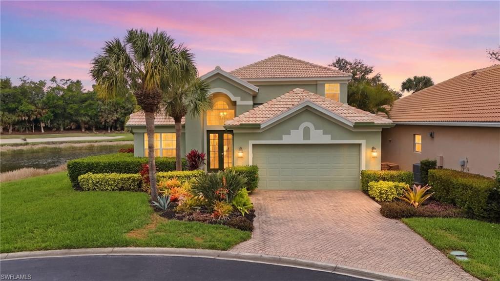 Experience sweeping 180-degree water and golf course views from this beautifully positioned residence in the desirable Modena neighborhood of Miromar Lakes Beach & Golf Club. Perfectly situated at the end of the street, this exceptional home offers privacy, tranquility, and some of the most breathtaking vistas in the community.

This 3-bedroom + loft, 3-bath residence features an inviting open-concept floor plan filled with natural light and designed to showcase the stunning panoramic views from the main living areas. The spacious great room seamlessly flows into the kitchen and dining areas, creating an ideal space for both everyday living and entertaining.

The versatile loft provides the perfect space for a home office, media room, or additional guest retreat. The primary suite is a private sanctuary with serene water views and a well-appointed ensuite bath.

Step outside to your private outdoor oasis, where the pool and spa overlook endless lake and golf course views, creating the perfect backdrop for relaxing mornings, spectacular sunsets, and entertaining guests.

Located within the award-winning Miromar Lakes Beach & Golf Club, residents enjoy world-class amenities including a 700-acre freshwater lake, private white-sand beach, championship golf, marina, waterfront dining, fitness center, tennis, pickleball, and a vibrant social lifestyle.

This is a rare opportunity to own a home with one of the most spectacular panoramic views in Modena.  Owner will consider 2027 seasonal rental  or annual rental