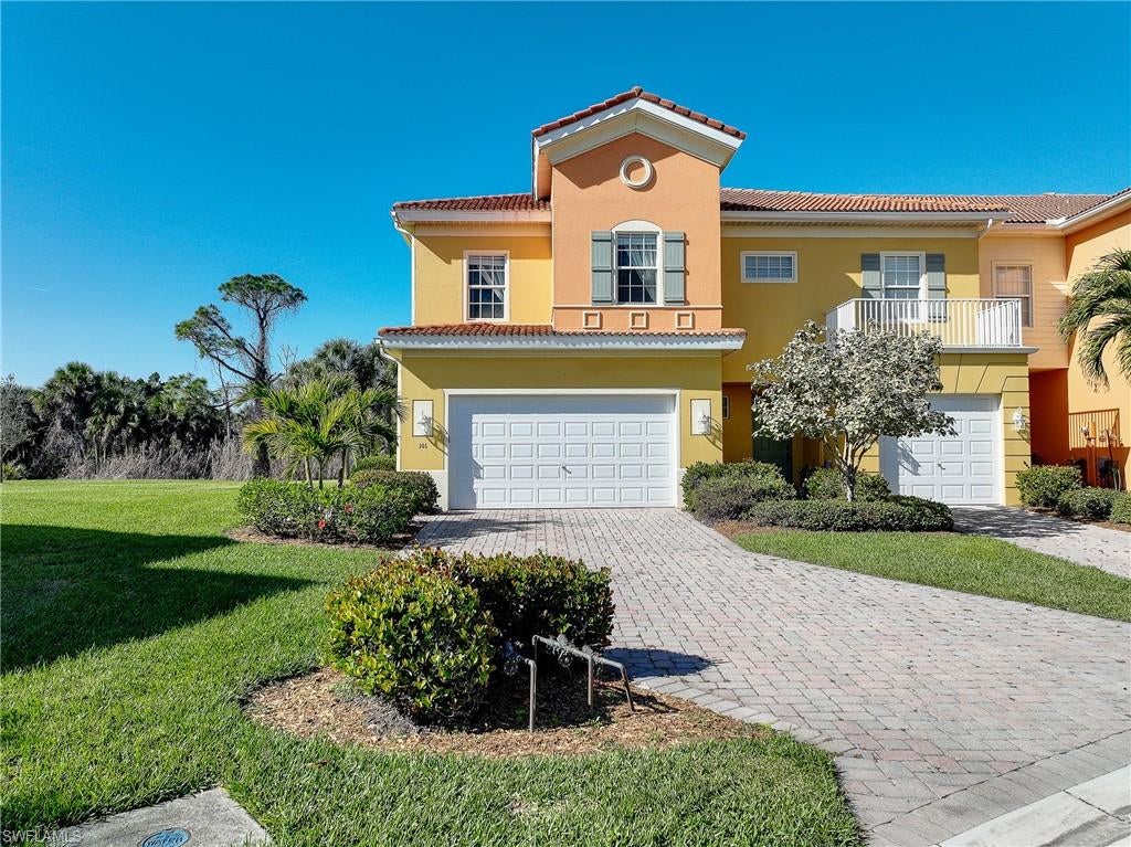 Welcome to effortless Southwest Florida living in the gated community of Sail Harbour. This beautifully upgraded 3-bedroom, 2.5-bath residence offers nearly 2,000 square feet of thoughtfully designed living space, where quality craftsmanship, refined finishes, and an open-concept design come together flawlessly.

Featuring a two-car garage, private elevator, and extended driveway, this home offers exceptional convenience and a level of accessibility rarely found. Its premium location delivers a truly unique setting, with peaceful preserve views from the rear and sweeping lake views from the side, enhanced by an oversized side yard that adds both privacy and outdoor enjoyment.

The main living areas are ideal for entertaining and everyday living, showcasing a seamless open layout between the living room, dining area, and kitchen. Travertine flooring spans the first floor, all bathrooms, and even the private elevator, while the entire second floor features elegant bamboo wood flooring, creating warmth and continuity throughout.

The kitchen is both timeless and functional, featuring 42-inch solid wood cabinetry, Corian countertops, and thoughtful finishes designed to stand the test of time. Crown molding is found in every room—even the bathrooms—highlighting the meticulous attention to detail throughout the home. Truly, no expense was spared, and every space has been carefully upgraded.

Upstairs, the expansive primary suite is a private retreat, complete with tray ceilings, a dedicated sitting room, and a spacious en-suite bathroom—perfect for relaxing at the end of the day. Two additional bedrooms and a full bath offer flexibility for guests, family, or a home office.

Situated within a gated, resort-style community, Sail Harbour provides beautifully maintained grounds and a low-maintenance lifestyle, all just minutes from pristine beaches, shopping and dining, HealthPark Medical Center, and convenient access to Sanibel and Captiva.

With its exceptional upgrades, rare dual water and preserve views, and prime Fort Myers location, this home represents Florida living at its finest.
