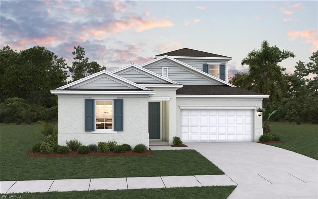 One or more photo(s) has been virtually staged, AI generated or rendered.  BEAUTIFUL LAKE VIEWS! Welcome to the Ravenna II  in the desirable River Hall Country Club community of Alva, FL! This spacious two-story home offers 2,699 square feet of living space, featuring 4 bedrooms, 3.5 bathrooms, and a 2-car garage. All four bedrooms are conveniently located on the first floor, including the private primary suite with a spacious bathroom and walk-in closet. The open-concept kitchen features a large center island and walk-in pantry, flowing seamlessly into the dining and family rooms. Upstairs, enjoy a versatile bonus room with a full bathroom, perfect for a home office, media room, or guest retreat. Step outside and enjoy peaceful lake views from your backyard, creating the perfect setting for relaxing or entertaining. River Hall offers resort-style amenities including a pool, clubhouse, fitness center, pickleball, bocce ball, and more. Experience the Florida lifestyle at its finest!