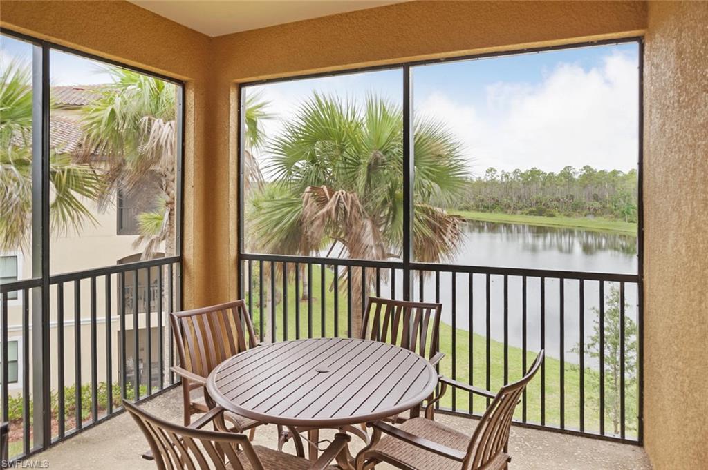Available for off season only! Highly sought after 2BR/2Ba+Den Celiana end unit condo in Treviso Bay available for short-term rentals! This property has a king bed in the master and two twins in the guest room as well as a pull out in the den. Take in the stunning lake & preserve views from your screened in balcony, over coffee or cocktails. This property has a transferable GOLF MEMBERSHIP available which allows tenants access to the onsite Arthur Hills-designed TPC course. Tenants will also have access to all of the fantastic onsite amenities like the resort-style pool with lap lanes, full-service spa, salon, fitness center, two onsite restaurants, tennis courts, pickleball courts, bocce ball, and more!