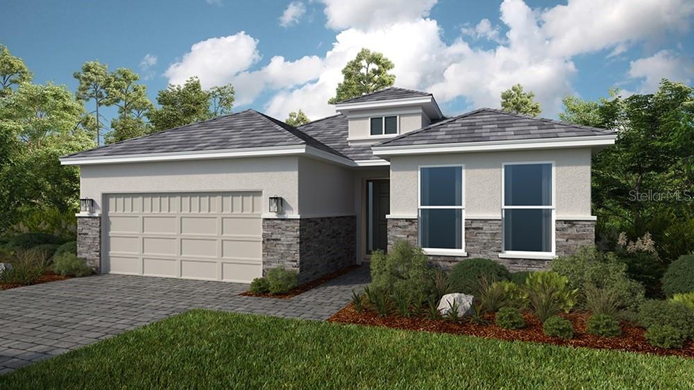 Under Construction. What's Special: Pool Included | Close to Amenities | 1st Floor Primary Suite. New Construction - March Completion! Welcome to the Monte at 7736 Blue Moon Run in Esplanade at Skye Ranch! A charming single-story retreat designed for comfort and effortless living. The open-concept kitchen, dining area, and great room create a bright and inviting space perfect for gathering, while the covered lanai extends your living area outdoors. A private primary suite offers a relaxing escape with an en-suite bath and spacious walk-in closet. The thoughtfully situated study provides the ideal space for working from home or pursuing hobbies, and a secondary bedroom with nearby bath offers comfort for guests. Completing the home are a convenient laundry room, powder room, and two-car garage. Additional Highlights Include: Gourmet kitchen, pendant light package at kitchen, 10' ceilings, tray ceiling package, 8' interior doors, outdoor kitchen rough-in, whole house impact windows, and personalized pool. Photos are for representative purposes only. MLS#A4710980 - Live your dream vacation every day at Esplanade at Skye Ranch! This resort-style community offers access to the Hub, Rendezvous Park, Turner Park, and future amenities at The Venue. Enjoy a Bahama Bar and Grill, resort-style pool, fitness center, bocce courts, Bark Park, sports fields, and community parks. Designed for wellness, recreation, and connection.