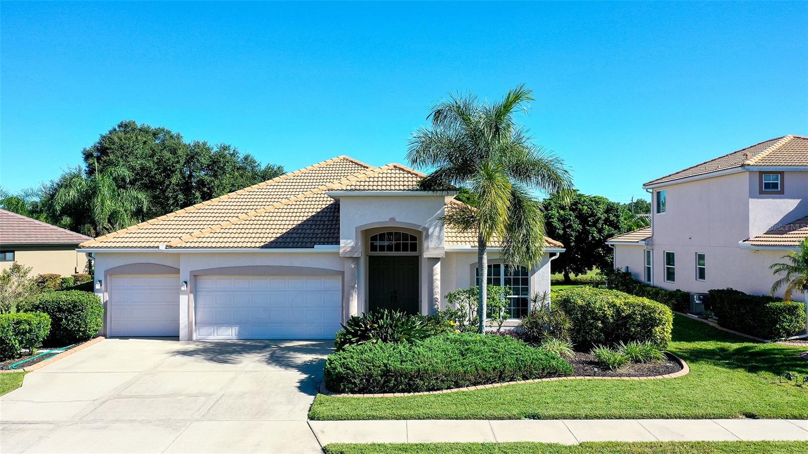 Gracefully arranged across 2,359 square feet, this single-story Sarasota residence pairs three bedrooms and three baths with an expansive open-concept plan made for polished entertaining and comfortable daily life. Set in a highly sought-after community with low homeowners association fees and no community development district fees, it offers elegance without unnecessary overhead.

At its center, the modern chef’s kitchen brings contemporary cabinetry, sleek countertops, and abundant preparation space to gatherings both grand and casual. The very large living room and spacious dining room create an impressive social axis, while a separate cozy den, dedicated office space, and stylish barn doors introduce versatility with architectural flair. Even the floor plan knows when to make an entrance.

Updates completed in 2024 include the heating, ventilation, and air-conditioning system, durable luxury vinyl flooring, interior paint, and pool pavers. A central vacuum adds discreet practicality, while the garage, stucco exterior, concrete tile roof, and slab foundation support the home’s substantial presence. The pool extends the living experience outdoors, ready for sunlit afternoons and evening conversation.

Nearby conveniences enhance the setting. Tatum Soccer Park is about 0.6 miles away, and Publix Super Market at Bee Ridge is about 1.7 miles from home. Cattlemen Transfer Station is approximately 2.5 miles away, broadening local transportation options.

Step into a Sarasota home where space, style, and strategic updates align—schedule your private showing today.