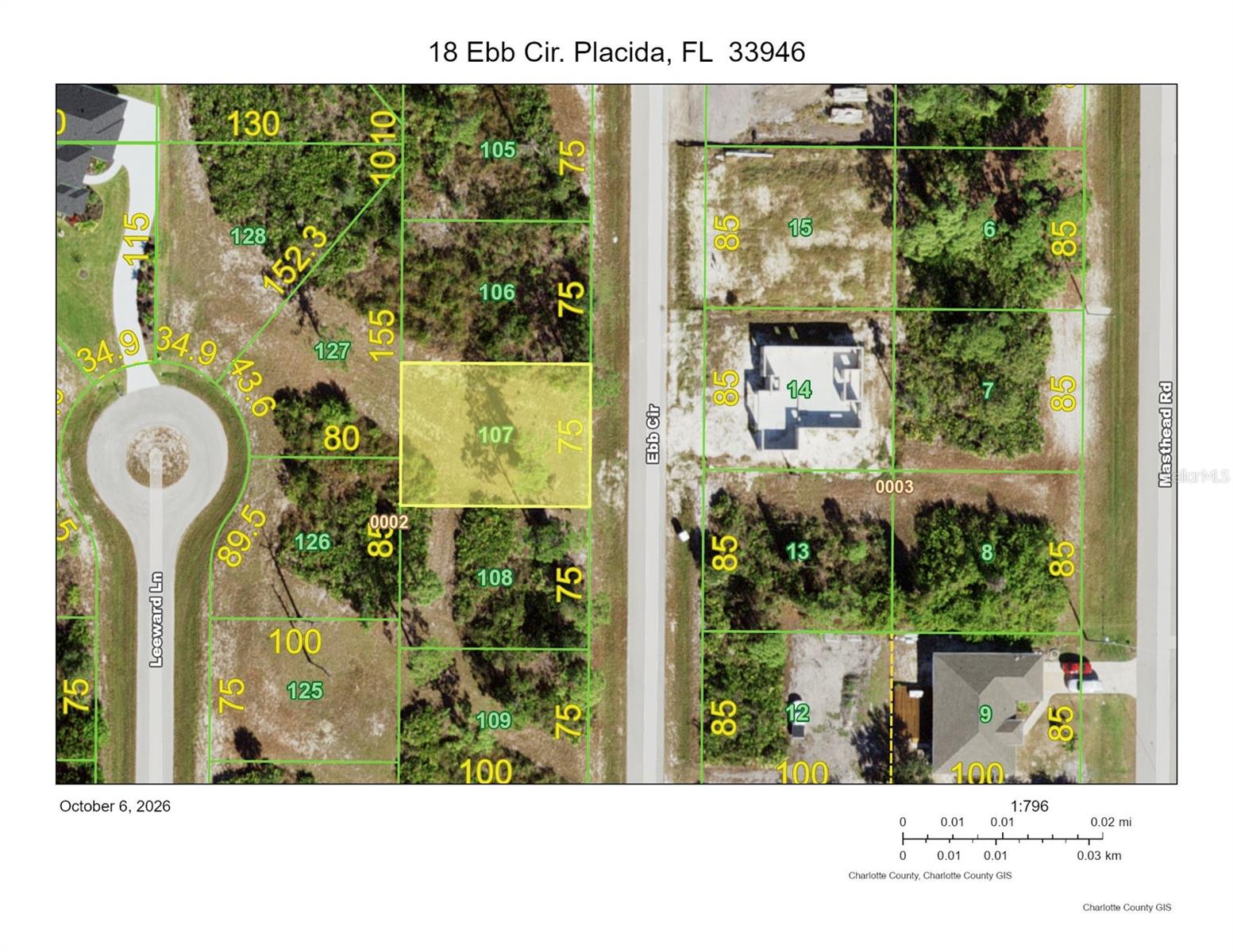 AFFORDABLE PLACIDA BUILDING LOT – GREAT OPPORTUNITY! Discover the opportunity to own a vacant residential lot at 18 Ebb Circle in Placida for just $15,000. Whether you're looking to build a future Florida getaway, investment property, or personal residence, this property offers an affordable way to secure land in the desirable Placida area. Even better, the adjacent lot at 20 Ebb Circle is also currently available for $15,000 through a separate owner and listing firm. Purchasing both lots could provide an excellent opportunity for a buyer seeking additional space for a larger homesite, expanded outdoor area, or future building plans. The two parcels are being offered separately and are not part of this listing. Enjoy the laid-back coastal lifestyle of Placida, with nearby access to boating, fishing, beaches, restaurants, and the natural beauty of Southwest Florida. Priced at only $15,000, this is an opportunity worth exploring for buyers looking for an affordable piece of Florida land.