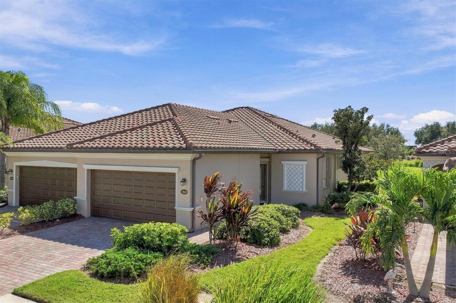 TURNKEY-FURNISHED, Affordable, Maintenance-Free Living is being Offered in Wellen Park’s  Tuscan/Mediterranean-Style Community of Gran Paradiso. This FRESHLY PAINTED (October 2026), TRUE 3-BEDROOM Magnolia Villa is Located on a Peaceful Preserve Homesite and has Numerous UPGRADES: Porcelain Tile Floors in the Public Rooms and Wet Areas plus NEW LUXURY VINYL FLOORING Installed in ALL BEDROOMS (October 2026), Crown Molding, Whole-House Water Filtration System plus REVERSE OSMOSIS in the Kitchen, UV LIGHT in the HVAC, NEWLY INSTALLED Smoke Detectors (October 2026), and the ULTIMATE Feature for Complete Peace of Mind. . . a COMPLETE HURRICANE SHUTTER PACKAGE (Installed 2021)! The Villa Association Covers Exterior Maintenance, and Future Roof Replacement. The HOA FEE Covers; Cable, Internet and Irrigation, Providing True Maintenance-Free Living!  Gran Paradiso in Wellen Park is a Mediterranean/Tuscan-Style Resort Community with a Clubhouse Featuring a State-of-the-Art Fitness Center, Resort-style Heated Saltwater Community Pool with Beach Entry, Hot-Tub, Cabanas, and Brick-Paver Decking is the Social Place to Be to Meet Up with New Friends. A Full-time Lifestyle Director will Keep You Busy with Events and Activities. The Golf-Cart Friendly Community Features Pickleball, Tennis, Social Events, Billiards, Card Games and other Fun Activities. Schedule a Massage, Followed by a Trip to the Steam Room and Finish with a Sauna ALL ON SITE in the Clubhouse. Near Gran Paradiso is Downtown Wellen Park, with Shops, Restaurants, and an 80-Acre Lake for Recreational Boating, Community Events and so Much More. Close to GULF BEACHES too! Make an Appointment Today to Begin Your New Florida Lifestyle.