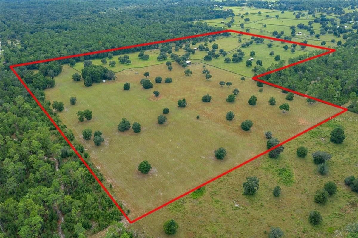 This magnificent 111.65 acre private sanctuary farm is nestled perfectly in the NW Ocala horse country. This property offers an opportunity and unique balance of privacy and use. It showcases a serene canvas of carefully mowed pastures, beautiful oak trees, privacy and a very unique opportunity to build your dream home and barn. Strategically located between the World Equestrian Center, HITS and Golden Ocala, makes this site even more prime. New fencing, storage shed, solar panels for well power, and existing water throughs are just some of the features included. Parcel ID for the other two lots: 12253-001-00 12254-000-02
