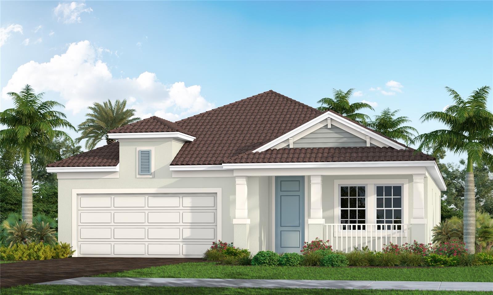 This beautifully designed Neal Communities home offers an elegant blend of comfort and functionality. The open-concept main living area seamlessly connects the great room, kitchen, and dining area, creating an inviting space for everyday living and entertaining. The kitchen features a center island and walk-in pantry, while the great room showcases a recessed ceiling and sliding glass doors that open to the covered lanai, providing a relaxing setting to enjoy views of the backyard.

The spacious primary suite offers a private sitting area, coffered ceiling, two walk-in closets, and an en-suite bathroom featuring dual sinks, a walk-in shower, and a private water closet. Two additional bedrooms provide comfortable accommodations, including a guest suite with its own private bathroom. A separate den with French doors offers flexible space for a home office or additional living area. Tile flooring throughout adds a cohesive finish to this thoughtfully designed home.