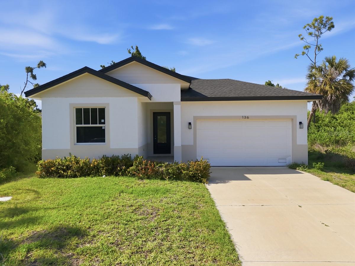 Located in the growing community of Rotonda Lakes, this brand-new construction home offers the perfect blend of modern design, functionality, and Southwest Florida lifestyle. Featuring 3 bedrooms + den, 2 bathrooms, and a bright open-concept layout, this home was designed with everyday living and entertaining in mind. Modern finishes throughout create a clean and stylish feel, while the flexible den space is ideal for a home office, guest space, hobby room, or additional living area. The spacious kitchen offers ample cabinetry, modern finishes, and a seamless flow into the main living and dining areas filled with natural light. The primary suite provides a comfortable retreat with a thoughtfully designed bathroom and generous closet space. Step outside to the large lanai area, offering the perfect setup to create your dream outdoor kitchen, dining space, or relaxing entertainment area. The lanai can also be screened in, allowing you to fully enjoy Florida outdoor living year-round. The backyard offers plenty of room to add a pool and design your own private outdoor retreat. Situated in the desirable Rotonda Lakes area, residents enjoy close proximity to multiple golf courses, parks, walking and biking paths, boating opportunities, shopping, dining, and nearby Gulf beaches including Englewood Beach and Boca Grande. Rotonda Lakes continues to grow in popularity for those seeking a laid-back coastal lifestyle while still being conveniently connected to everyday amenities. Whether you're searching for a primary residence, seasonal getaway, or investment opportunity, this property offers modern living in one of Southwest Florida’s desirable coastal communities. Schedule your private showing today.