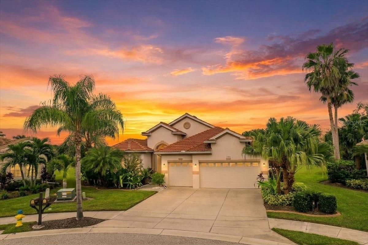 RARE LAKEFRONT OPPORTUNITY WITH STUNNING SUNSET VIEWS!
Welcome to 1301 Nightwing Terrace, an exceptional 4-bedroom + OFFICE, 3-bath, 3-Car Garage Pool home ideally situated on one of the largest and most desirable oversized cul-de-sac lots in Heron Creek Golf & Country Club. This impressive 14,355 sq. ft. lot offers privacy, beautiful lake views, and spectacular western sunsets.

Adding even more value, the home features a NEWER TILE ROOF installed in 2024 and is NOT located in a Flood Zone.

With approximately 2,711 sq. ft. of living space, this beautifully maintained residence offers an open, spacious floor plan enhanced by 11-ft tray ceilings, fresh interior paint, and newer flooring installed in 2023.GAS WATER HEATER AND GAS STOVE!

The well-appointed kitchen features maple cabinetry, granite countertops, a center island, and a breakfast nook, all overlooking the sparkling custom pool and spa and tranquil lake beyond. Whether you're entertaining guests or enjoying a quiet evening at home, the setting is ideal for taking in breathtaking Florida sunsets.

The private owner’s suite provides a peaceful retreat with direct access to the lanai, two walk-in closets, and a spa-inspired bathroom featuring a Jacuzzi tub, oversized shower, and dual vanities. A desirable split-bedroom floor plan provides privacy for family and guests, while the versatile den is perfect for a home office, study, or additional living space.

Step outside to the expansive screened lanai, where the custom pool and spa, mature landscaping, peaceful lake views, and exceptional privacy create your own private Florida oasis. The oversized cul-de-sac lot provides abundant outdoor space and a premium homesite rarely available within the community.

Residents of Heron Creek Golf & Country Club enjoy an impressive array of amenities, including championship golf, tennis, fitness facilities, a resort-style pool, dining, social activities, and more.

The location is equally appealing, with convenient access to I-75, Gulf beaches, shopping, dining, medical facilities, and regional airports. Nearby Wellen Park continues to attract significant attention as one of the nation's top-selling master-planned communities, adding to the area's appeal and long-term demand.

Heron Creek is a resale-only community, eliminating builder competition and making premium lakefront homesites like this increasingly rare.

This exceptional residence combines modern comfort, a newer 2024 tile roof, energy efficiency, breathtaking lake and sunset views, resort-style amenities, a custom pool and spa, and one of the community's most desirable oversized lots.

NEWER 2024 TILE ROOF • LAKEFRONT • SUNSET VIEWS • 14,355 SQ. FT. CUL-DE-SAC LOT • POOL & SPA • 3-CAR GARAGE • NOT IN A FLOOD ZONE

Move-in ready and ready to enjoy—the Florida lifestyle you've been waiting for! Schedule your private showing today.