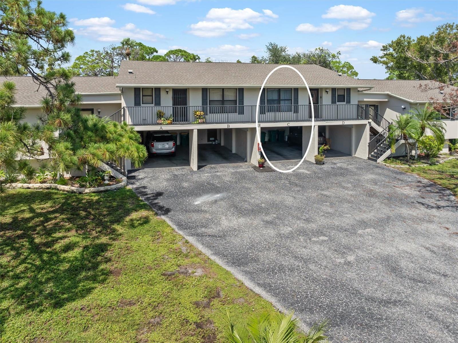 Forest Park Condominium Park,  TURN KEY, FULLY FURNISHED, Florida Getaway!  NEW IMPROVED PRICE! Looking for an affordable Florida escape in a peaceful, park-like setting? Check out this furnished, turnkey 2-bedroom, 2-bath condo in Forest Park at 4260 Placida Road, Unit 18C, in Englewood! Whether you’re looking for a seasonal getaway, a full-time residence, or a property you can rent, this condo offers a wonderful opportunity to enjoy the relaxed Florida lifestyle. Step inside to an open-concept floor plan where the kitchen overlooks the family room, creating an easy, comfortable space for relaxing or entertaining. Laminate flooring adds a clean, low-maintenance touch, while both bedrooms feature cozy carpeting. The covered lanai is the perfect spot to enjoy your morning coffee, unwind with a good book, or simply take in the peaceful surroundings. A new stackable washer & dryer tucked into the lanai closet adds extra convenience! You’ll also appreciate the covered carport located directly beneath the unit, plus a 13' x 13' private storage room behind it—perfect for storing beach gear, bikes, and all your Florida extras! Forest Park amenities make the lifestyle even better! Enjoy the clubhouse, heated swimming pool, shuffleboard, pickleball courts, recreational facilities, and RV/boat storage. The association fee includes cable, exterior maintenance, recreational facilities, and insurance, making it easier to enjoy your time in the Sunshine State. Love the outdoors? You’re just minutes from the beautiful Gulf beaches, Lemon Bay, Manasota Key, and Boca Grande, along with nearby restaurants, boating, fishing, shopping, and entertainment. Best of all, Forest Park offers a peaceful setting away from the hustle and bustle, while keeping the fun and convenience of Southwest Florida close at hand. Have a furry companion? One large pet is permitted! The unit can also be rented, offering added flexibility for your Florida retreat or investment plans (be sure to verify current rental rules and restrictions). Furnished, turnkey, and ready for your Florida adventure! Why wait to start enjoying the sunshine, beaches, boating, and laid-back coastal lifestyle? Call today for your private viewing!