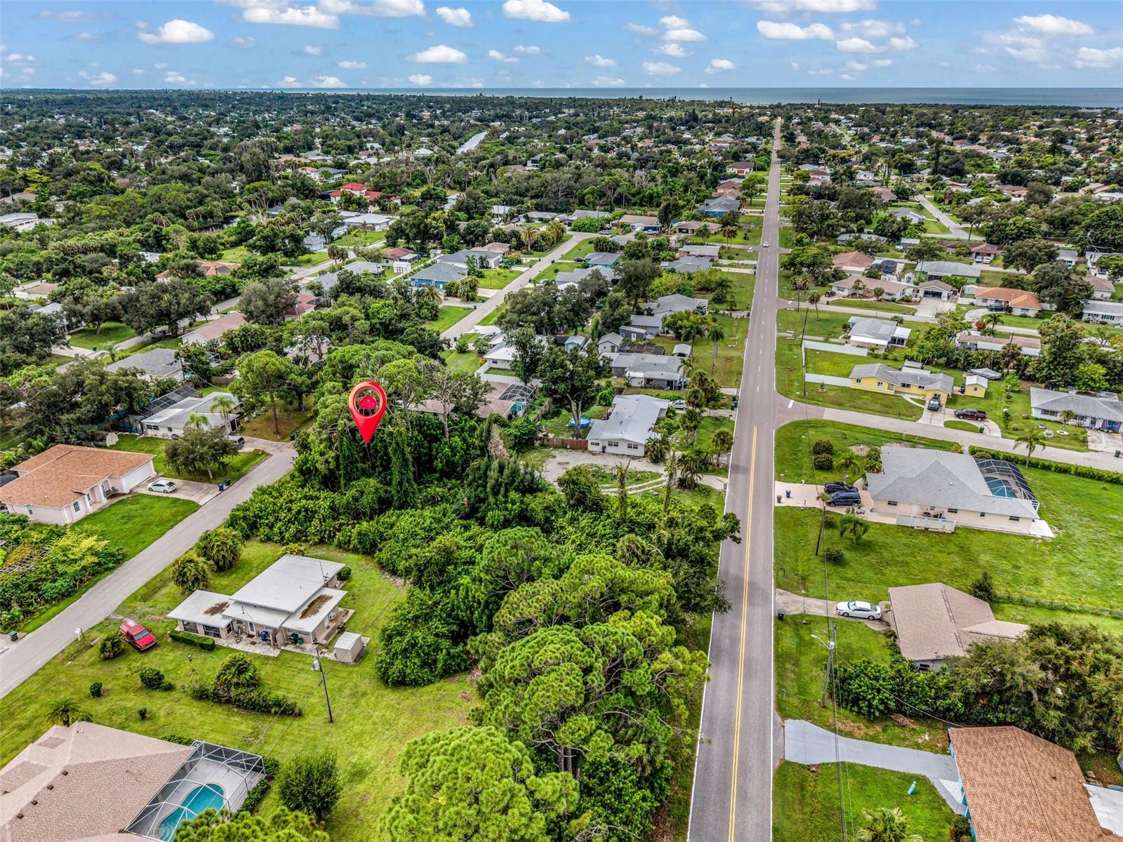 2 separate parcels included - one is a 80 x 100 and includes an adjacent 40 x 100 lot to the left. A great opportunity in South Venice. Fantastic location that is just 2 miles to Shamrock Park and access to biking and walking paths next to the Intracoastal Waterway and just 4 miles to the beach! This is the perfect spot to build your home where you don't have HOA fees or CDD fees. Most of the lot is in an X Flood Zone so any construction should not require flood insurance with most lenders. Residents that own in South Venice enjoy the exclusive option to join the South Venice Beach Ferry for a low $200 annual fee, providing access to exclusive amenities including ferry service to a private beach on Manasota Key, a private boat launch, and storage for kayaks, canoes, and paddleboards. With NO CDD fees, NO deed restrictions, and NO HOA, this property offers the freedom to fully embrace the Florida lifestyle—whether boating, fishing, golfing, or simply enjoying your own private paradise.
