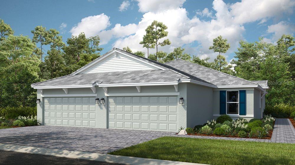 Under Construction. What's Special: No Rear Neighbors | Close to Amenities | Close to Trails. New Construction - March Completion! Welcome to the Ibis at 7512 Moonbeam Avenue in Esplanade at Skye Ranch! Step into this charming single-story home, where thoughtful design and comfortable living come together effortlessly. The open-concept kitchen overlooks the spacious great room, creating a warm and inviting space for gathering. Just off the main living area, the extended covered lanai and screened patio provide the perfect setting for relaxing outdoors or enjoying year-round entertaining. The private primary suite offers a peaceful retreat with an en-suite bath, while the secondary bedroom and versatile study provide flexibility for guests, hobbies, or working from home. A dedicated dining room, convenient laundry room, and two-car garage complete this well-designed layout. Additional Highlights Include: Tray ceilings, double pocket doors at study, 8' interior doors, garden fence, pre-plumb for future laundry sink and whole house impact windows. Photos are for representative purposes only. MLS#A4710985 - Live your dream vacation every day at Esplanade at Skye Ranch! This resort-style community offers access to the Hub, Rendezvous Park, Turner Park, and future amenities at The Venue. Enjoy a Bahama Bar and Grill, resort-style pool, fitness center, bocce courts, Bark Park, sports fields, and community parks. Designed for wellness, recreation, and connection.