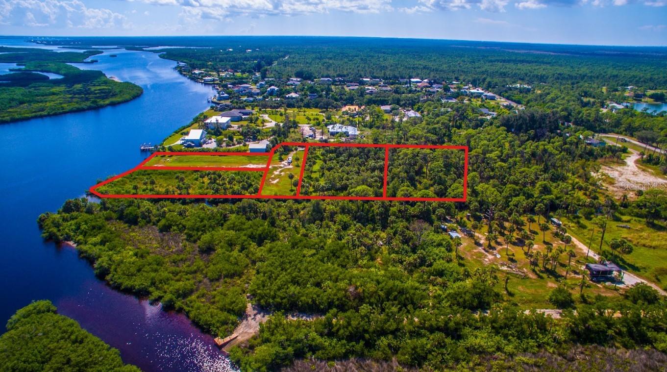 A once-in-a-lifetime opportunity to own over four acres of waterfront land on the Myakka River in Venice, Florida. This five-lot assemblage combines river and canal frontage, offering an impressive 275 feet along the Myakka River and 306 feet of canal frontage. With electric nearby, and zoning for residential use, this property invites endless possibilities—from building a private multi-home compound to developing multiple luxury estates in a location that’s both secluded and central.
Enjoy the rare combination of privacy, natural beauty, and convenience—easy access to I-75, Wellen Park, Myakka Pines Golf Course, CoolToday Park—home of the Atlanta Braves Training Stadium, and the Myakka State Forest trail system. No HOA. No CDD. Just pure coastal living, ready for your vision to unfold.