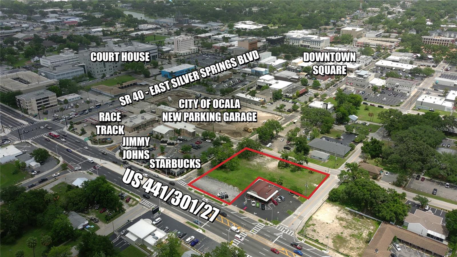 WOW!  .86 +/- Acres of Commercial Vacant Land in Downtown Ocala.  Zoning is FBC.  Very Rare Opportunity.  Access and Visibility are both excellent.  Across the street from Starbucks and the site for the soon-to-be-constructed Downtown Ocala parking garage.  The potential is limitless.  Too many other details to list.  Set up a showing today.