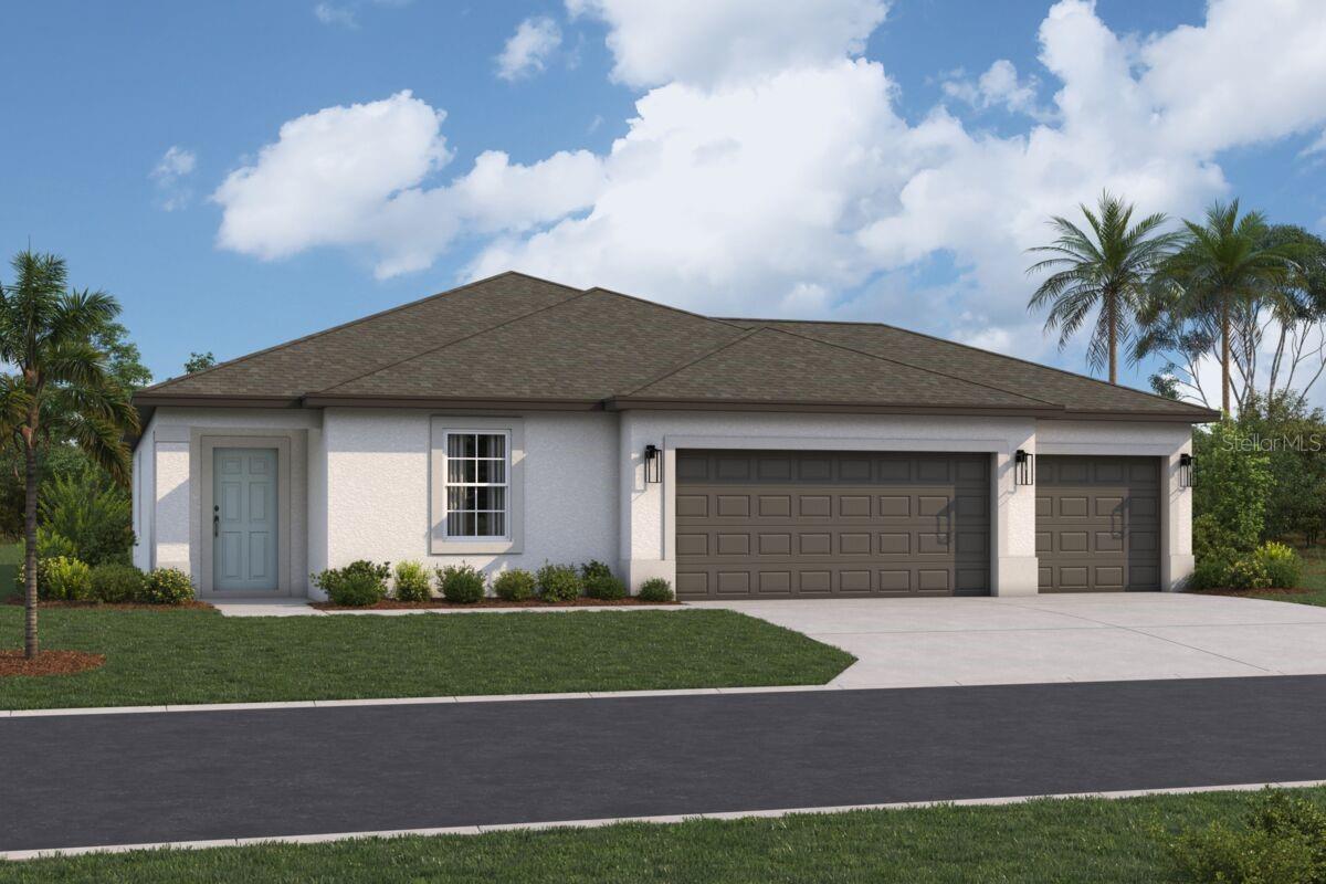 Under Construction. 2,116 square feet of beautifully designed living space with NO HOA and NO CDD fees! This spacious Captiva floorplan offers 4 bedrooms, 3 full bathrooms, and a 3-car garage, providing plenty of room for family and guests. The open-concept layout features a well-appointed kitchen overlooking the dining area and expansive great room, creating the perfect setting for entertaining and everyday living. The private owner's suite serves as a relaxing retreat with a spa-inspired bath, dual-sink vanity, walk-in shower, and large walk-in closet. Three additional bedrooms and two full bathrooms provide comfort and flexibility for guests, family members, or a home office. Step outside to the covered lanai and enjoy Florida's year-round sunshine. Combining modern design, functional living spaces, and the freedom of no HOA or CDD fees, this exceptional home is a must-see. Visit our nearby Kings Gate model at 24876 Buckingham Way, Port Charlotte, FL 33980, to schedule your tour with one of our New Home Consultants today.