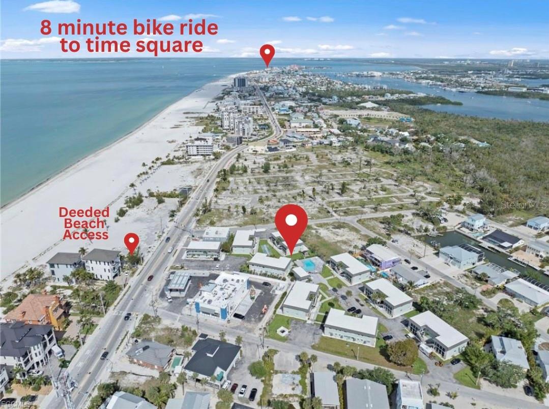 Virtually Staged. Ft. Myers Beach “Toes in the Water” at the Gulf of Mexico offers deeded beach access and is just minutes from Times Square and all the fun, including Margaritaville and the Diamond Head Hotel. *ASSESSMENTS PD IN FULL* Enjoy crystal white sand every day, with sunrise and sunset beach walks just steps from your front door. This ideal 2/2 features each bedroom with its own bath, the 2nd bedroom has a murphy bed and storage too, perfect for annual or seasonal rental, with the option to rent 12 times a year for 30 days each. Located on the second floor with no flooding, it boasts a large screened porch with a storage closet for bikes and beach gear, plus plenty of parking for you and a guest. The kitchen has plenty of counter space, new refrigerator and pass through to dining room. Accordion Shutters are included, and fees cover building insurance, water/sewer, trash, pool, and shuffleboard. Don’t forget to take the virtual tour to see the location. Pet Friendly, make this your new residence or the perfect investment property. There was no flooding in this unit