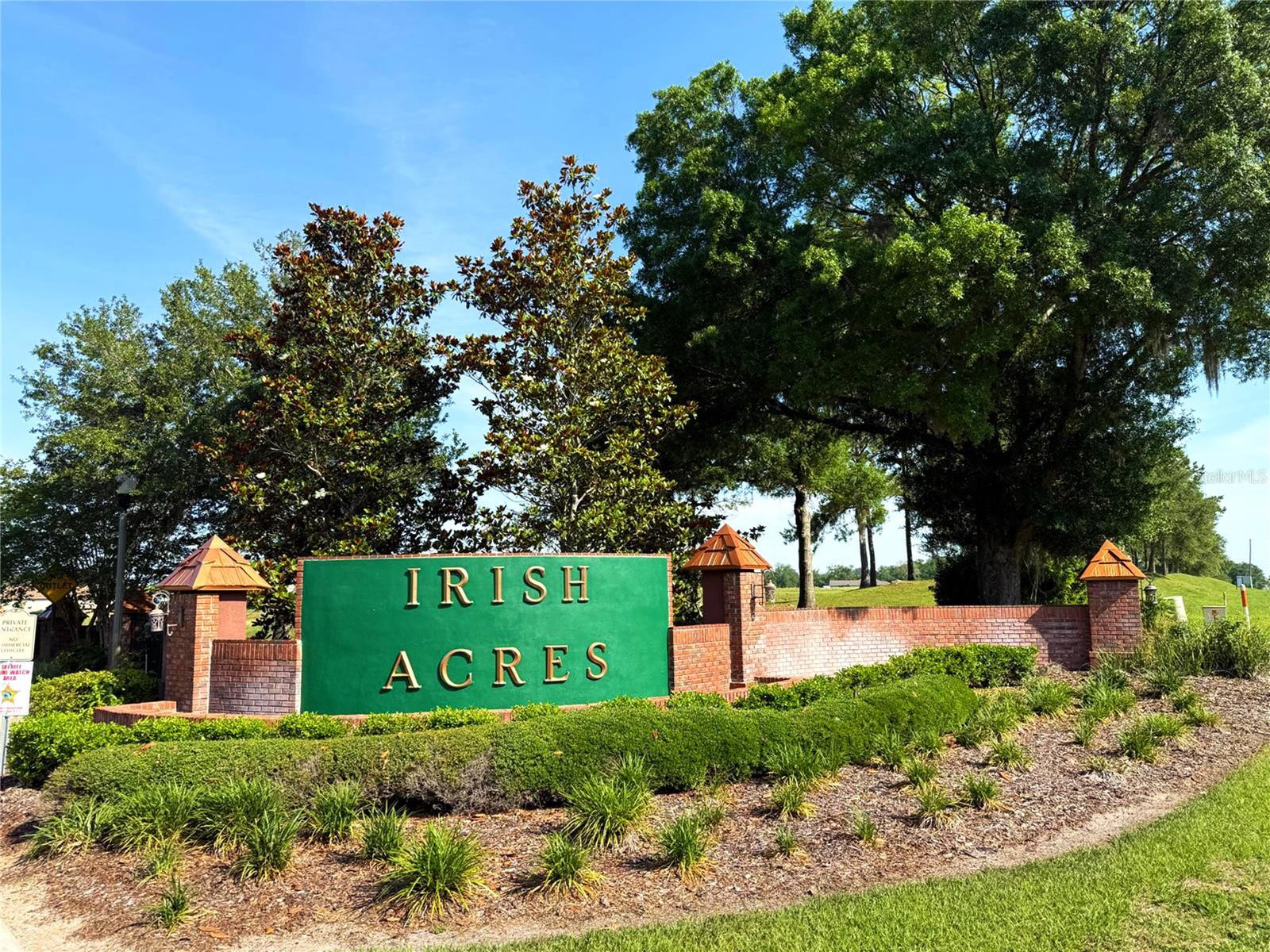 Welcome to Irish Acres, one of Ocala’s most sought-after gated communities, where tranquility meets convenience. This 3-acre homesite offers the perfect canvas to design your custom dream home with NO BUILD TIME REQUIREMENT. This exclusive parcel features a decorative border of mature trees and open space, providing natural beauty and privacy forever. Enjoy the serenity of country living with the benefit of underground utilities and paved roads. Just a short drive to Ocala’s vibrant shopping, dining, and equestrian venues. Whether you're ready to build now or invest for the future, this oversized lot offers flexibility, freedom, and long-term value in a well-established community known for its spacious estates and friendly neighbors. Minutes to Hwy 27, I-75, WEC, and downtown Ocala. This lot is priced to sell so be sure to schedule an appointment today!!Parcel ID: 1286-001-004 **Seller has multiple lots in the area and open to bundling -- See agent for details**