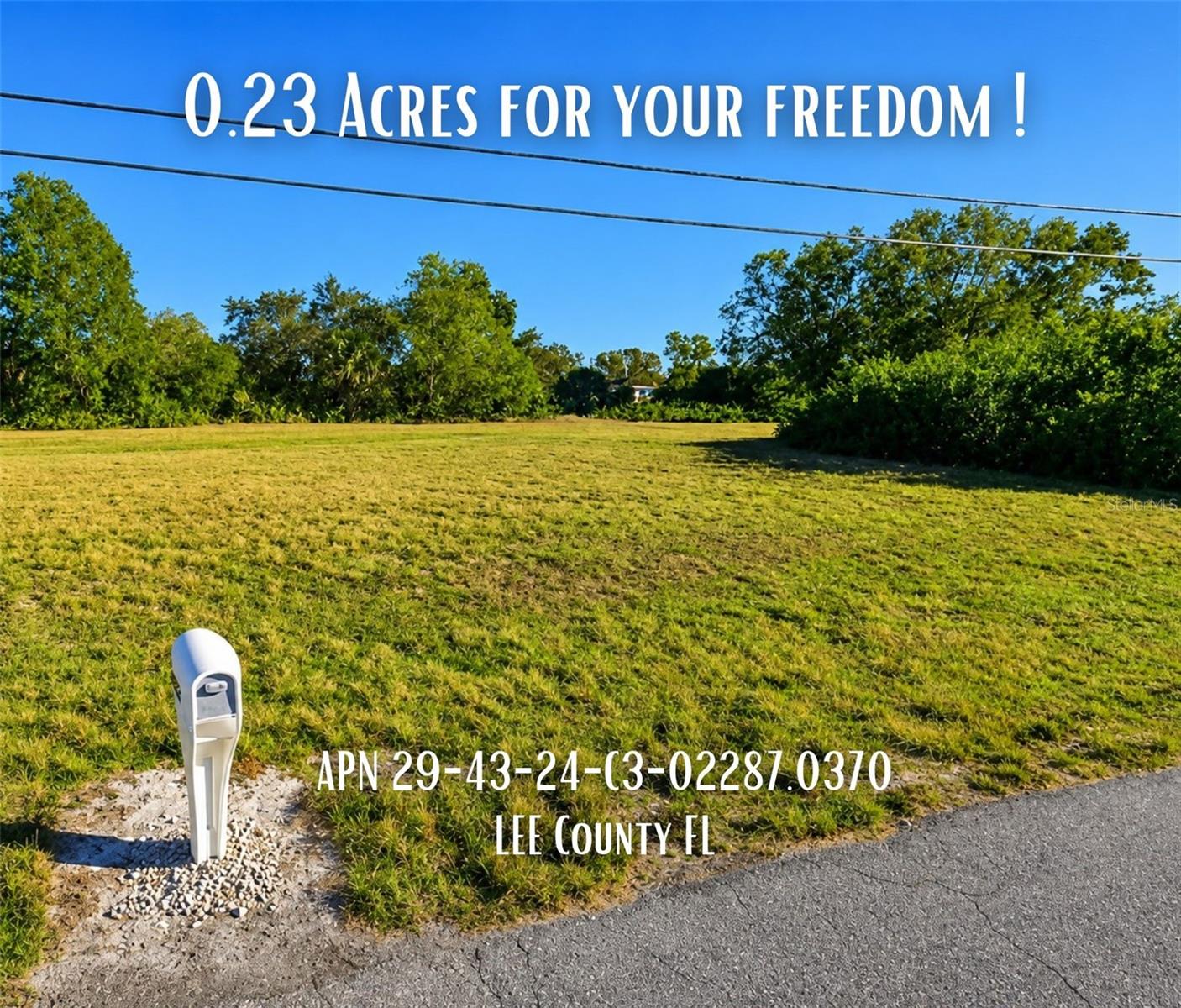 Build your Florida dream home on this 0.23-acre residential lot in Cape Coral! Located in a growing area with paved road access and convenient access to shopping, dining, schools, and major roadways. Electricity is available, with well and septic needed. Zoned R1-W for residential use. Buyer to verify zoning, utilities, dimensions, flood zone, building requirements, and intended use with the City of Cape Coral and Lee County. Cash purchase only. Buyer pays closing costs