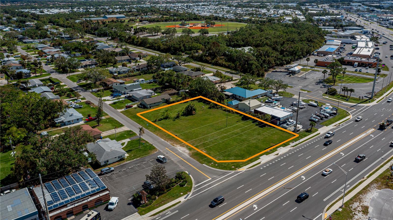 Excellent commercial land opportunity in the heart of Venice. Located at 601 US Highway 41 Bypass S, this approximately 0.8574-acre corner parcel is zoned Commercial General (CG), offering flexibility for a variety of potential commercial uses. With strong exposure along US 41 Bypass S, the site provides valuable visibility in a high-traffic corridor surrounded by established commercial activity.

The property is positioned between E Venice Avenue and Center Road, placing it within close proximity to Venice Island, nearby residential areas, retail centers, restaurants, service businesses, and other commercial destinations. Its central location supports convenient access from multiple parts of Venice and the surrounding area.

As a corner lot, the parcel offers a noticeable presence and added positioning advantages for future development, subject to applicable zoning and municipal approvals. The CG zoning designation may support a range of business and development concepts, making this property an appealing option for investors, builders, and business operators seeking a well-located commercial site.

This is a rare chance to secure a sizable commercial parcel in a highly visible Venice location with strong surrounding activity and long-term potential. Buyer is responsible for verifying zoning, land use, permitted uses, utilities, traffic counts, access, environmental conditions, and development requirements with the City of Venice and all applicable agencies.